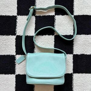 Vintage Coach Sonoma Blue Pebbled Leather Crossbody Bag